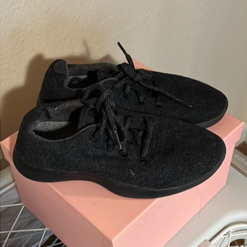 Allbirds all black sneakers.